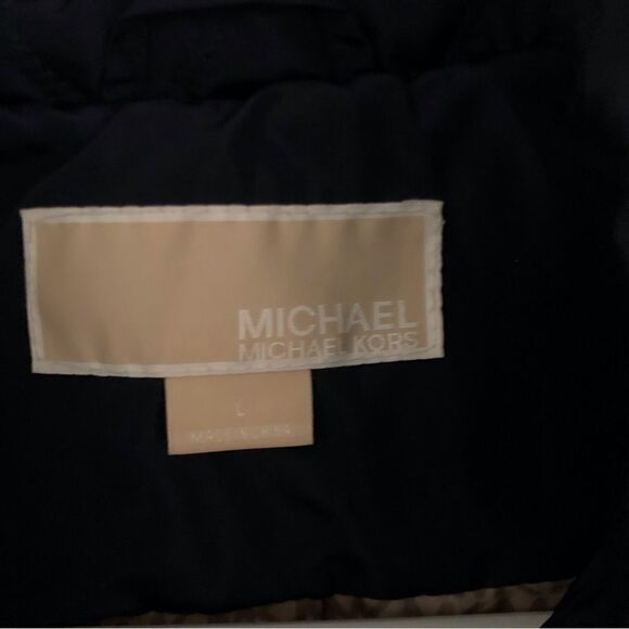 Michael Kors Navy Quilted Puffer Coat - Picture 2 of 5